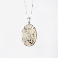 Load image into Gallery viewer, Double Floral White Dendritic Agate Necklace