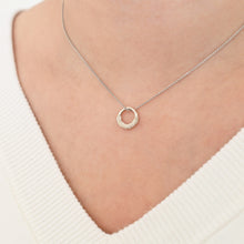 Load image into Gallery viewer, Coralized Textured Circle Necklace