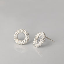 Load image into Gallery viewer, Coralized Textured Circle Studs