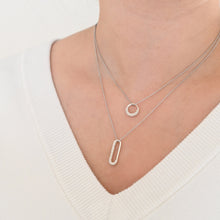 Load image into Gallery viewer, Coralized Textured Long Oval Necklace