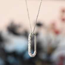 Load image into Gallery viewer, Coralized Textured Long Oval Necklace