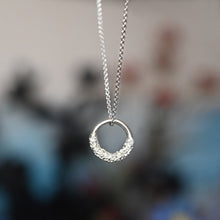 Load image into Gallery viewer, Coralized Textured Circle Necklace