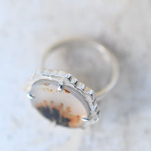 Load image into Gallery viewer, Big Mandala Dendritic Agate Ring