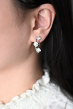 Load image into Gallery viewer, Coralized Asymmetrical Long Oval Studs