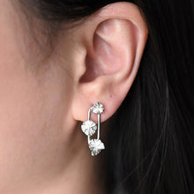 Load image into Gallery viewer, Coralized Asymmetrical Long Oval Studs