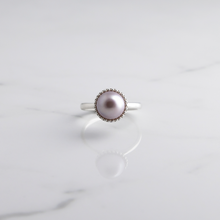 Load image into Gallery viewer, Large Eden Solitaire Pearl Ring
