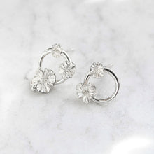 Load image into Gallery viewer, Coralized Asymmetrical Circle Studs