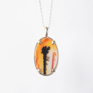 Sunset Dendritic Agate Necklace