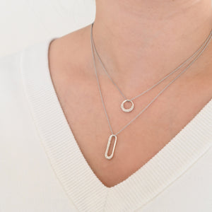 Coralized Textured Circle Necklace