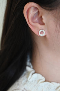 Coralized Textured Circle Studs