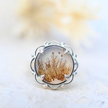 Load image into Gallery viewer, Small Mandala Dendritic Agate Ring
