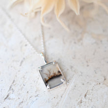 Load image into Gallery viewer, Mini Rectangular Dendritic Agate Necklace
