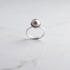 Large Eden Solitaire Pearl Ring