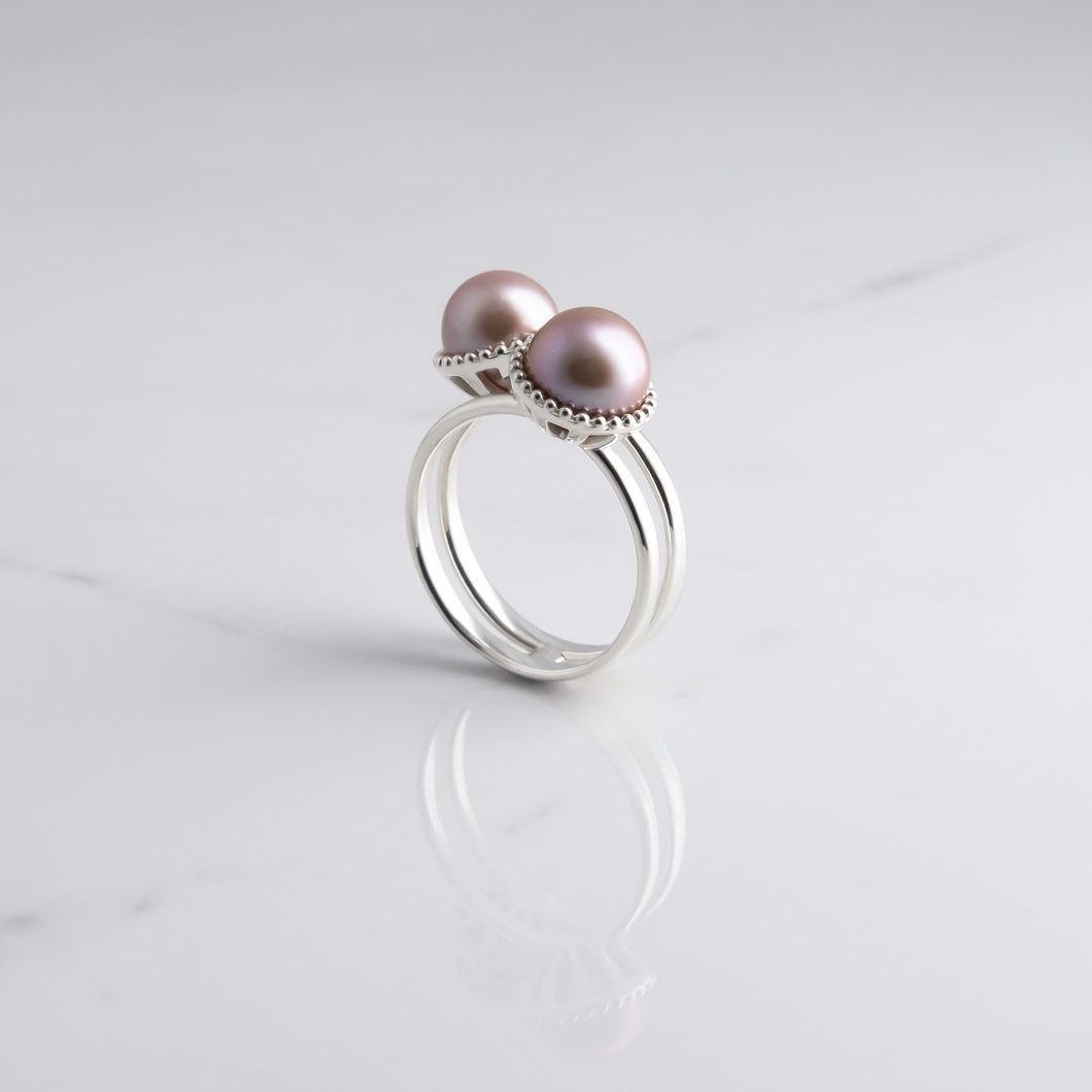 Eden Twin Pearl Ring