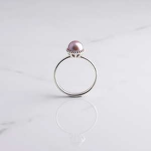 Small Eden Solitaire Pearl Ring